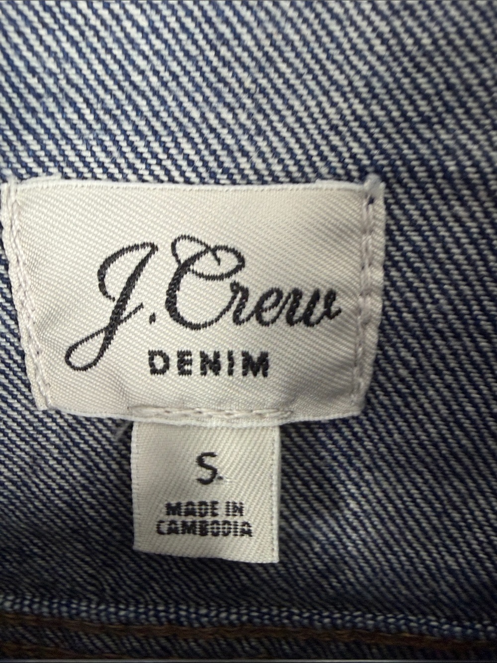 J.Crew Indigo Wash Denim Jacket Copper Button Classic Trucker Jacket S - Picture 2 of 5